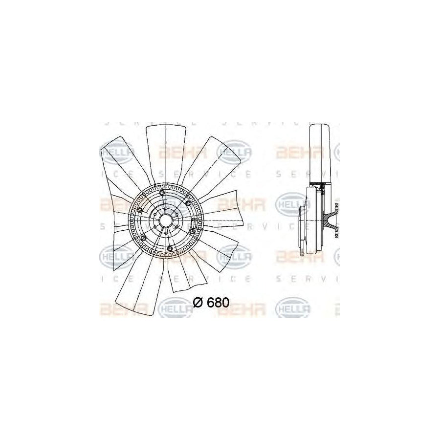 Hella 8MV 376 729-421 Fan, Radiator