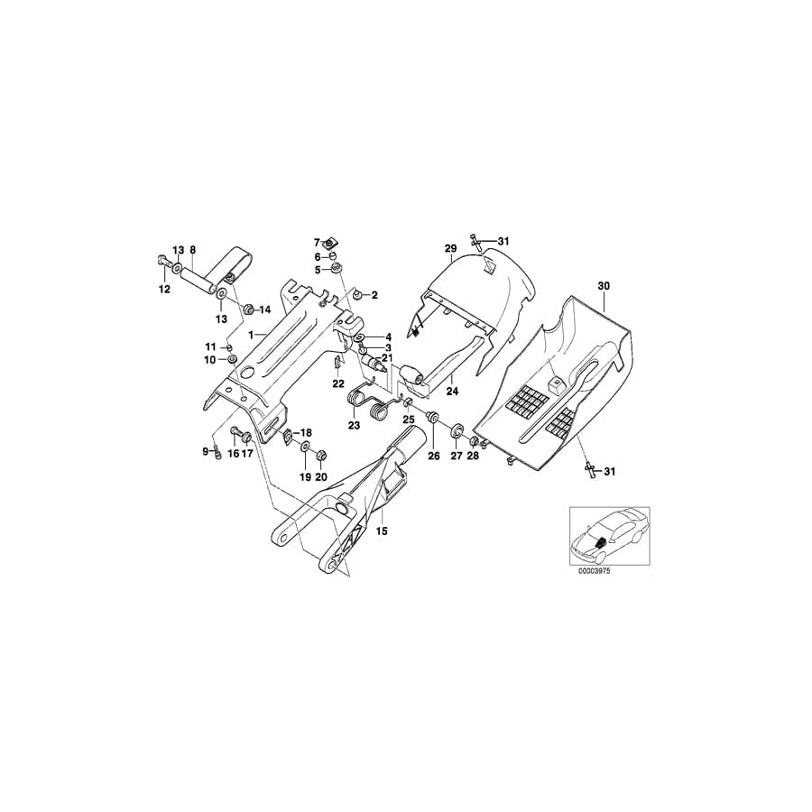 Genuine BMW 32311093704 E39 E53 E38 Supporting Bracket (Inc. 730i, 740iLP & 523i)