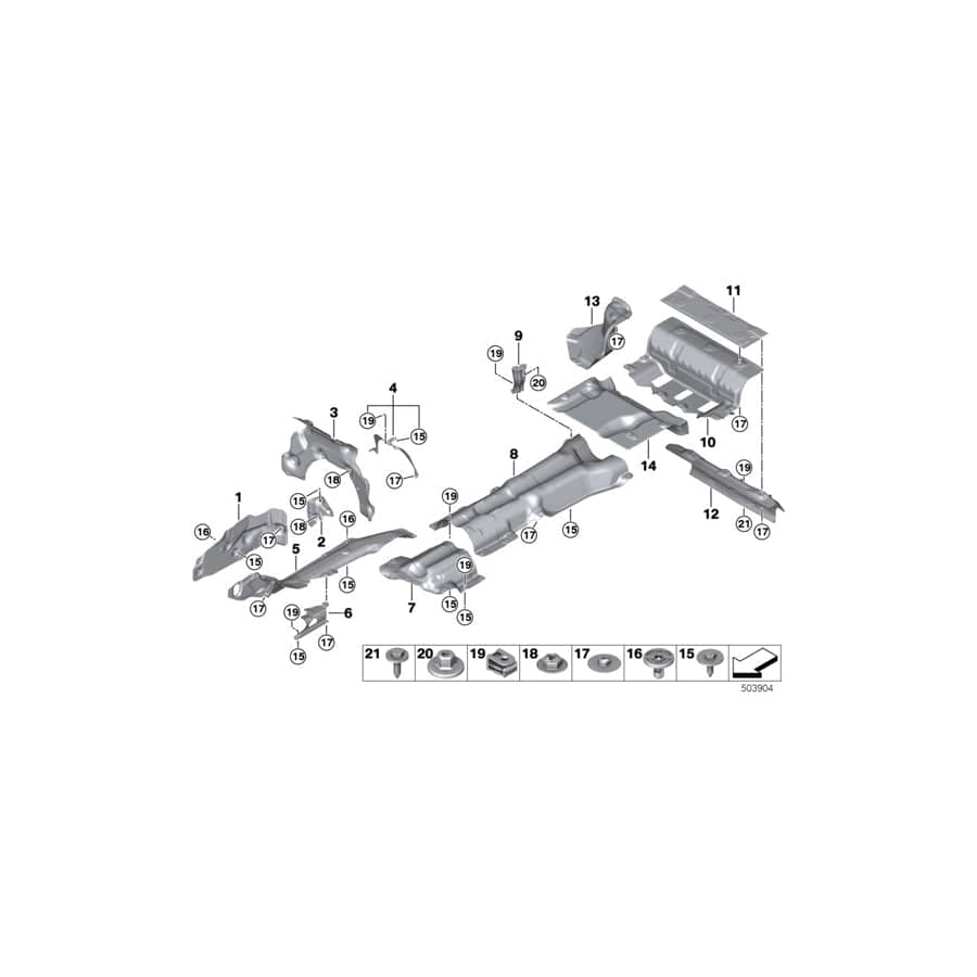 Genuine BMW 51487463518 G14 Heat Shield, Rear Muffler, Front (Inc. 840iX, 840dX & M850iX)