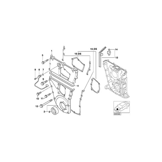 Genuine BMW 11141432099 E36 Gasket Set Chain Case Asbestofree (Inc. 318i, 318ti & Z3 1.9)