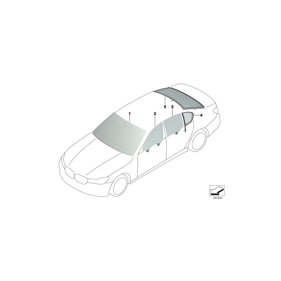 Genuine BMW 51487458855 G12 G11 Sound Insulation Windshield (Inc. 750LdX, 750Li & 730dX)