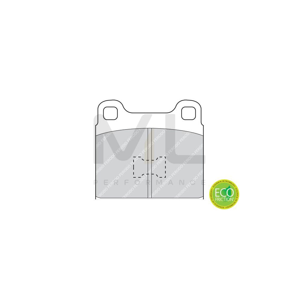 Ferodo Premier Eco Friction FDB128 Brake Pad Set Not Prepared for Wear Indicator, Without Accessories
