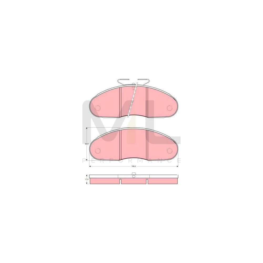 TRW Gdb827 Brake Pad Set For Renault Trafic Not Prepared For Wear Indicator