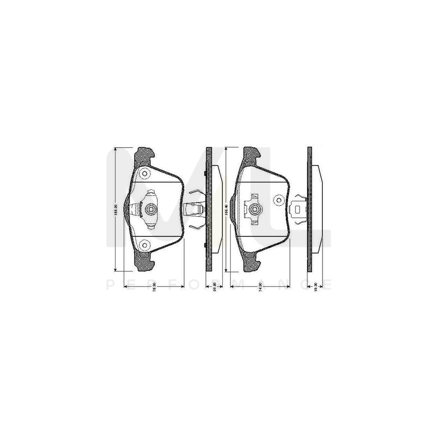 Bosch 0986Tb2862 Brake Pad Set For Volvo Xc90 I (C, 275) Excl. Wear Warning Contact, With Accessories  | ML Performance Car Parts