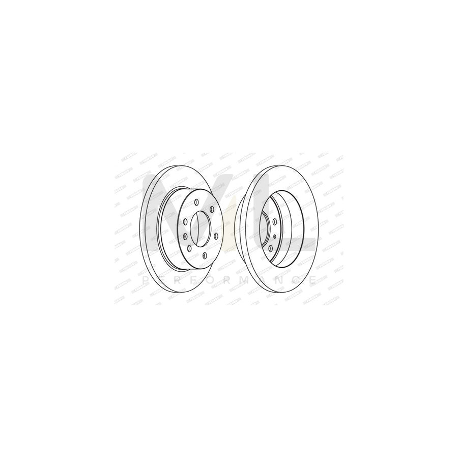 Ferodo Premier FCR311A Brake Disc Solid  - Pair