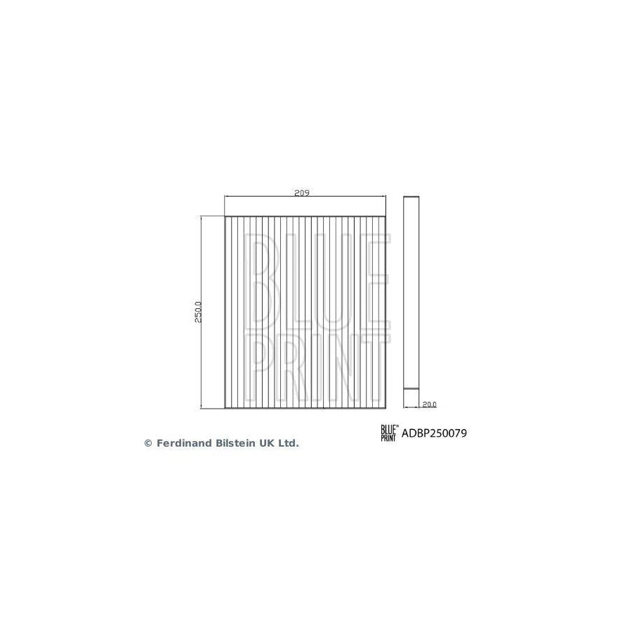 Blue Print Adbp250079 Pollen Filter for Chrysler Pacifica Mpv (Ru)