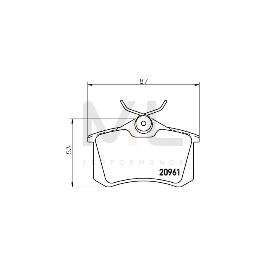 TEXTAR 2096110 Brake pad set not prepared for wear indicator, with brake caliper screws