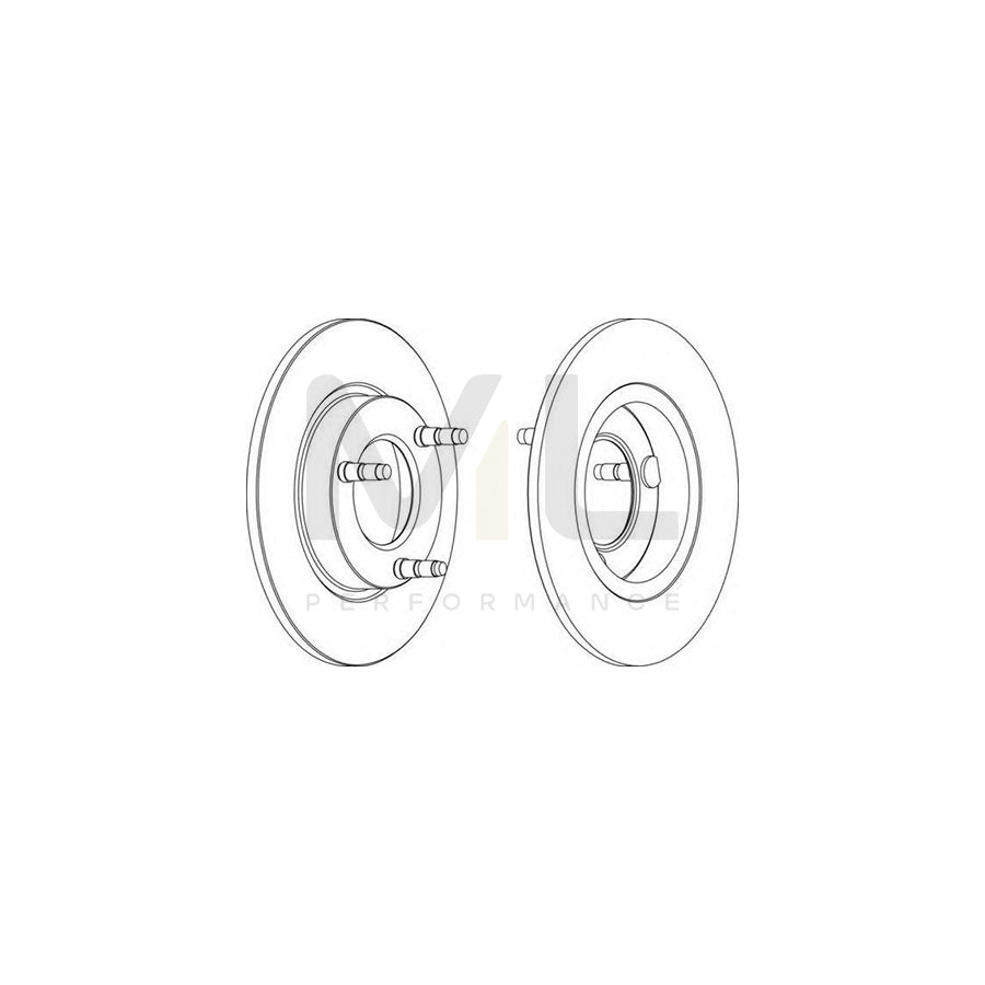 Ferodo DDF097-1 Brake Disc Solid  - Pair