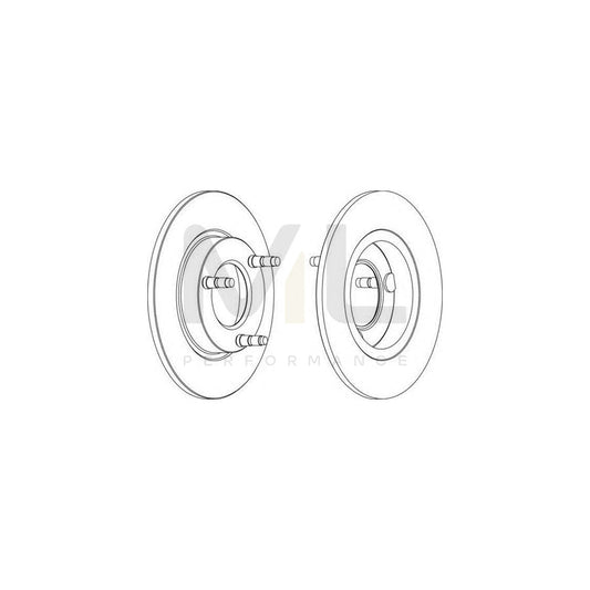 Ferodo DDF097-1 Brake Disc Solid  - Pair