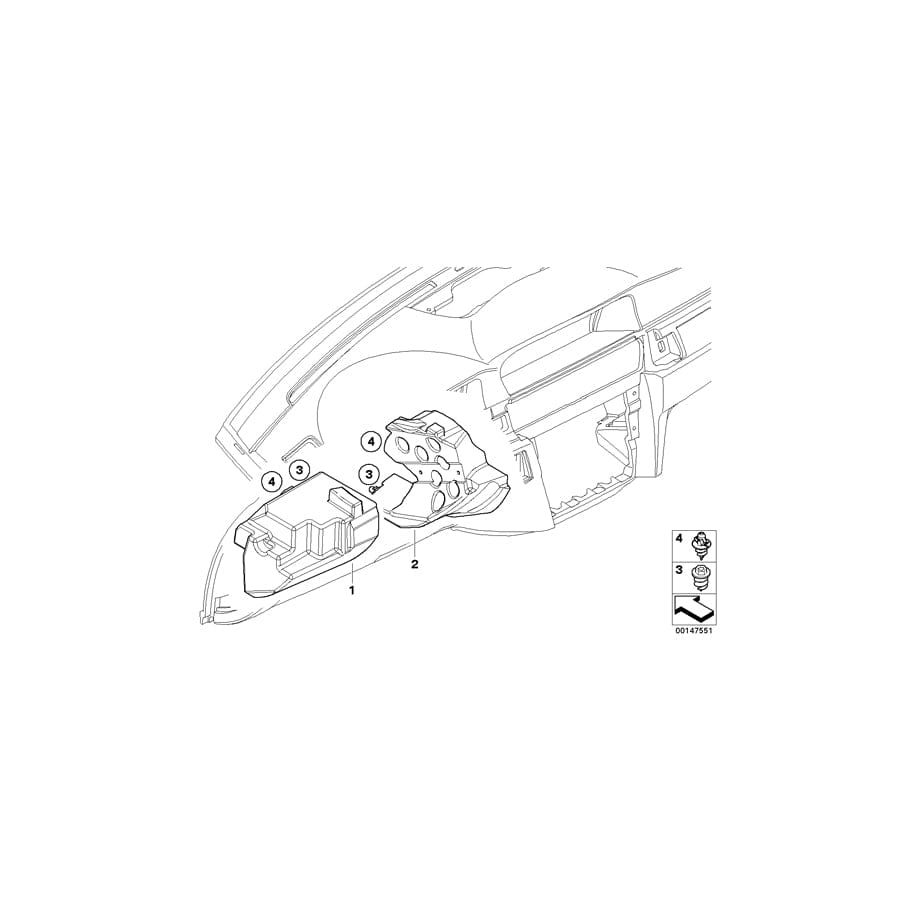 Genuine BMW 51457130934 E90 E92 Engagement Hook (Inc. 335xi, X5 35dX & 330i)