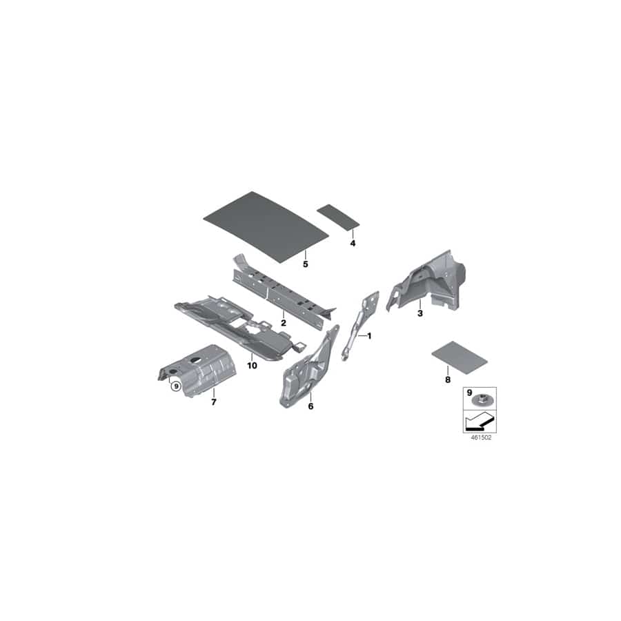 Genuine BMW 51487440494 F48 F39 Sound Insulating Roof Center (Inc. X2 20iX, X2 25dX & X1 18i)