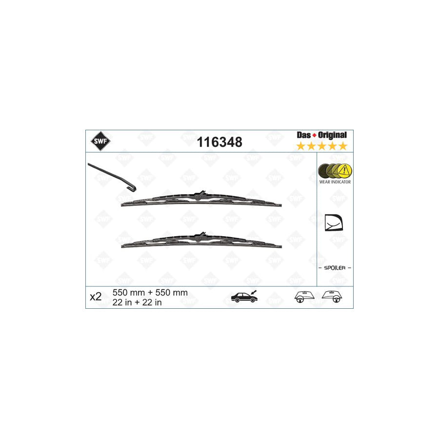 Swf Original Spoiler 116348 Wiper Blade