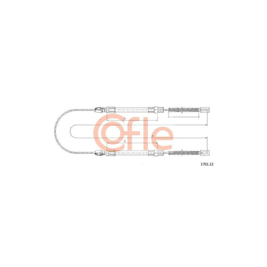 Cofle 1701.12 Hand Brake Cable