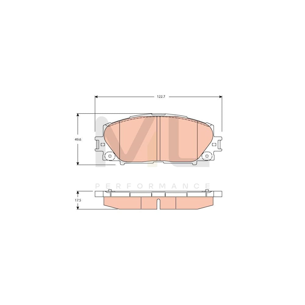 TRW Gdb3459 Brake Pad Set Not Prepared For Wear Indicator