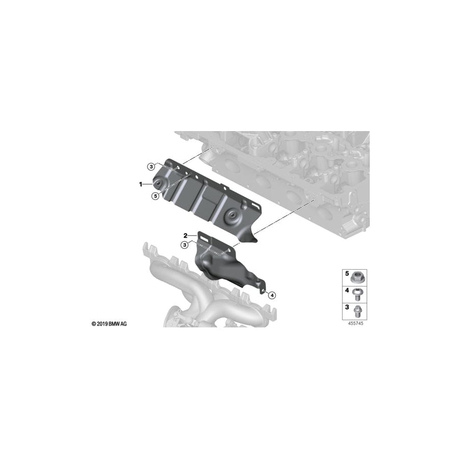 Genuine BMW 11658689465 G30 G02 G20 Heat Shield (Inc. X3 30iX, X3 30i & 530i)