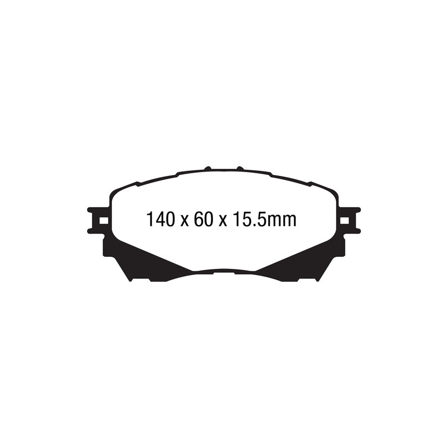 EBC DP22170 Mazda 6 Greenstuff Front Brake Pads - Akebono/TRW Caliper 2 | ML Performance UK Car Parts