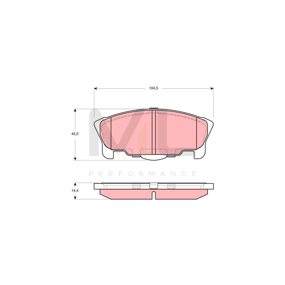 TRW Gdb3320 Brake Pad Set Not Prepared For Wear Indicator