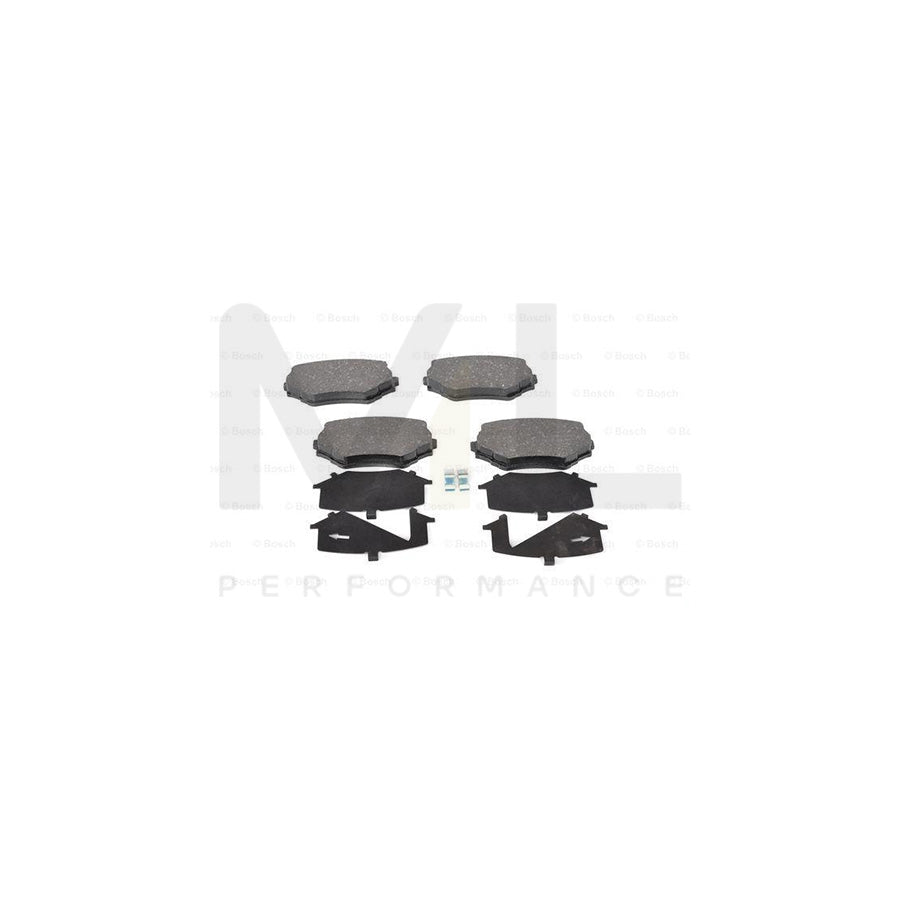 Bosch 0986424669 Brake Pad Set With Acoustic Wear Warning, With Anti-Squeak Plate BP385 | ML Performance Car Parts