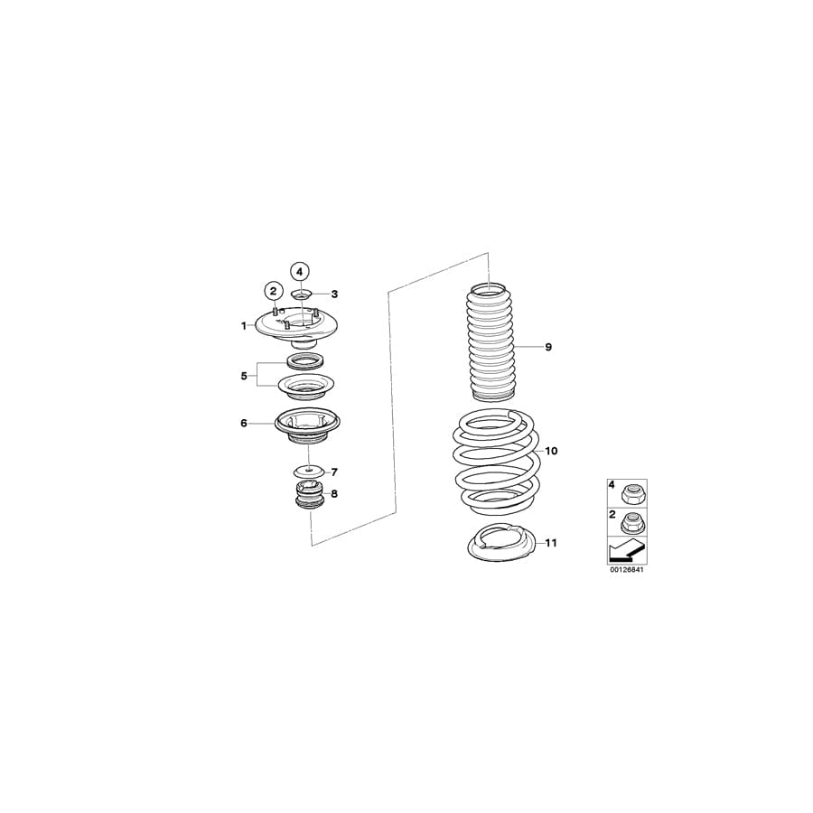 Genuine BMW 31332282630 E46 Front Coil Spring (Inc. M3 CSL)
