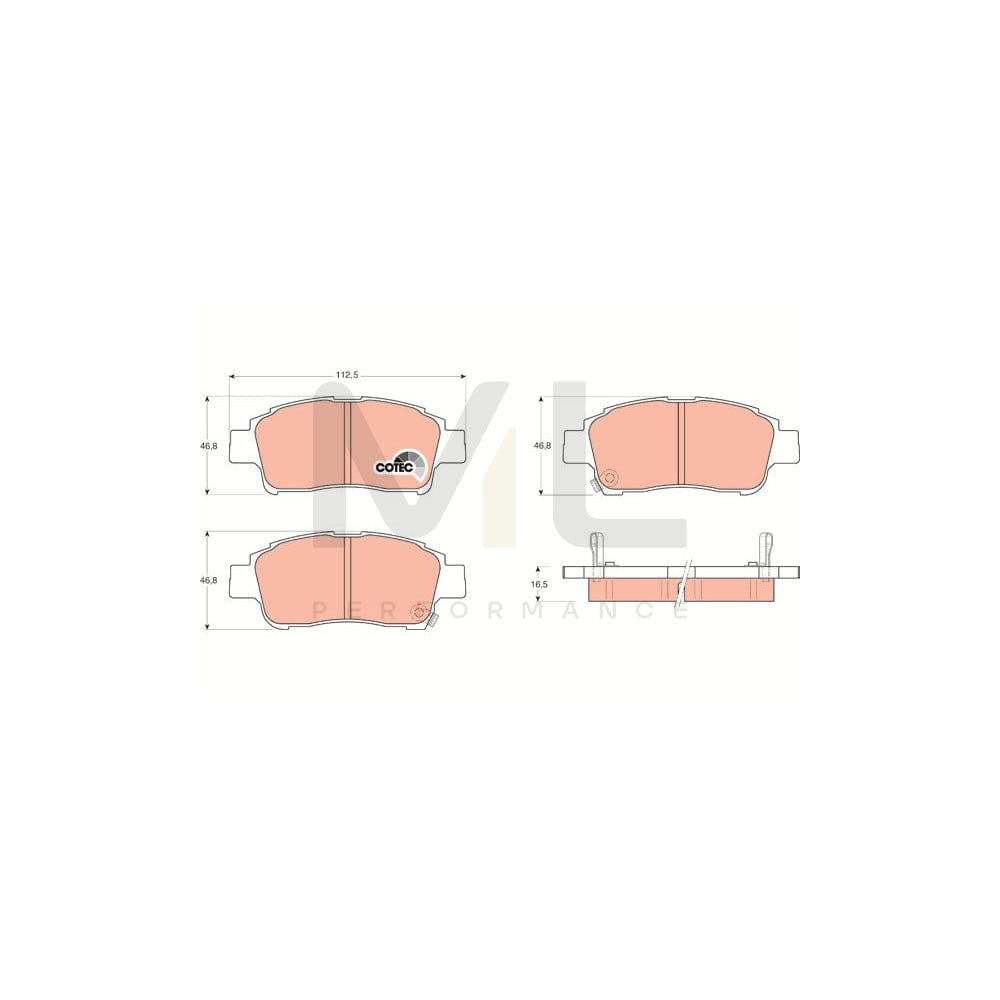 TRW Cotec Gdb3218 Brake Pad Set With Acoustic Wear Warning