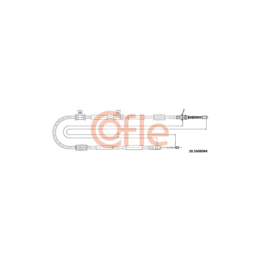 Cofle 20.160B084 Hand Brake Cable for Chrysler Voyager IV (Rg, Rs)