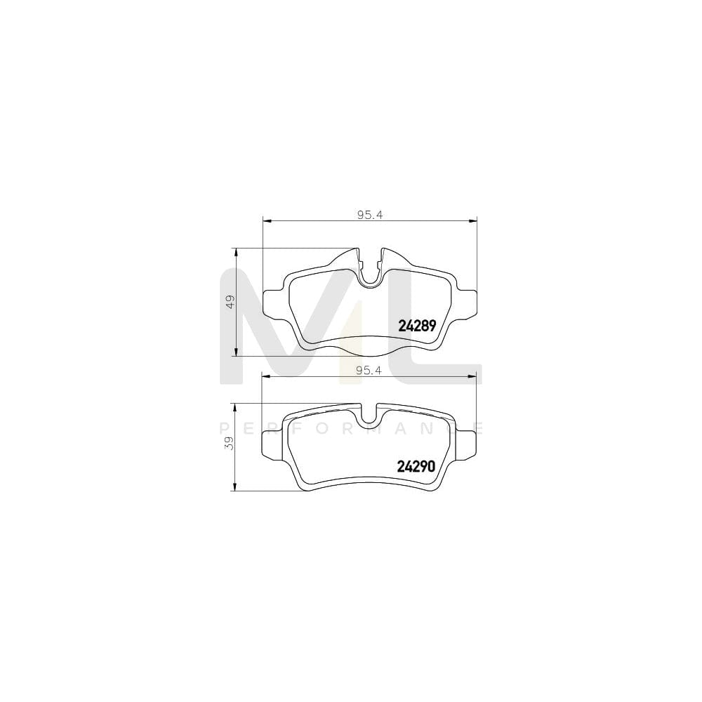 Hella 8DB 355 013-661 Brake Pad Set Prepared For Wear Indicator, With Accessories | ML Performance Car Parts