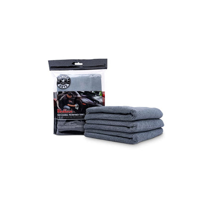 Chemical Guys Workhorse Professional Grade Microfiber Towel 3 Pack Gray 16x16