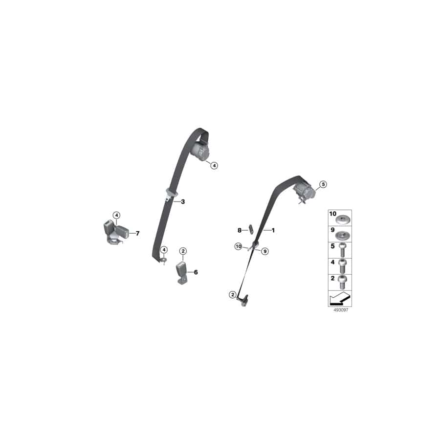 Genuine BMW 72117414284 G02 Lower Belt Rear Right (Inc. X4 25dX, X3 M40iX & X4 M40iX)