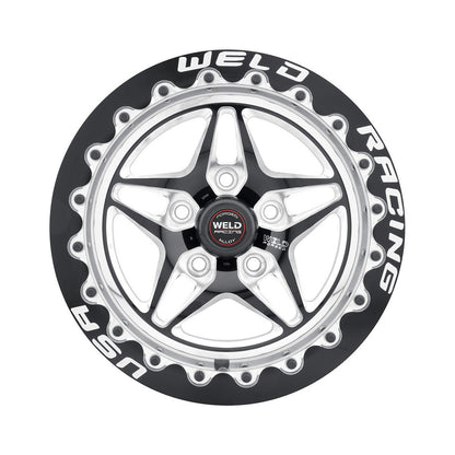 Weld 81HB7100B72F S81 Beadlock Wheel 17x10 5x4.75 ET43 BS7.2 Black (High Pad) For Rear CORVETTE C7 ZO6 2014 - 2019