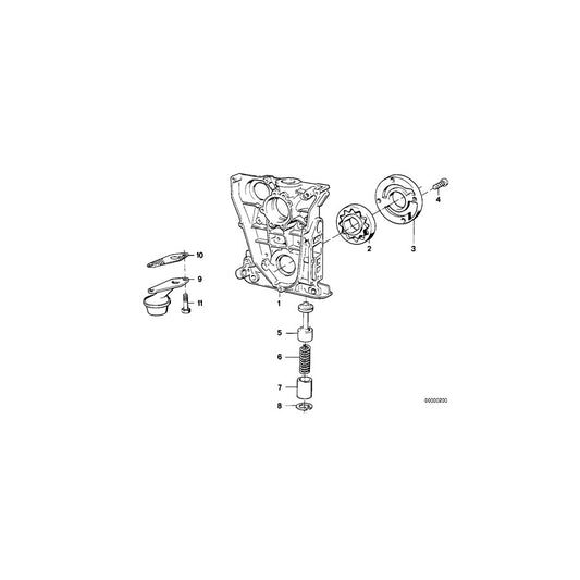 Genuine BMW 11141714616 E30 E34 Control Housing Lower Incl. Pump (Inc. 318i, 518i & 316i)