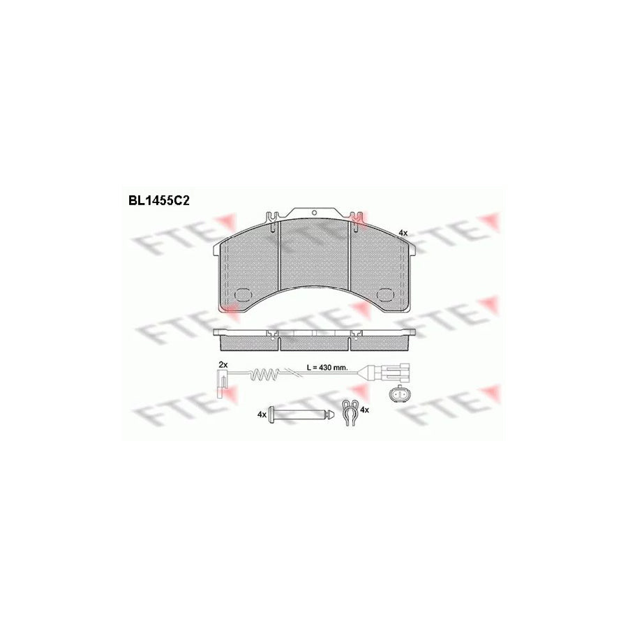 FTE Bl1455C2 Brake Pad Set