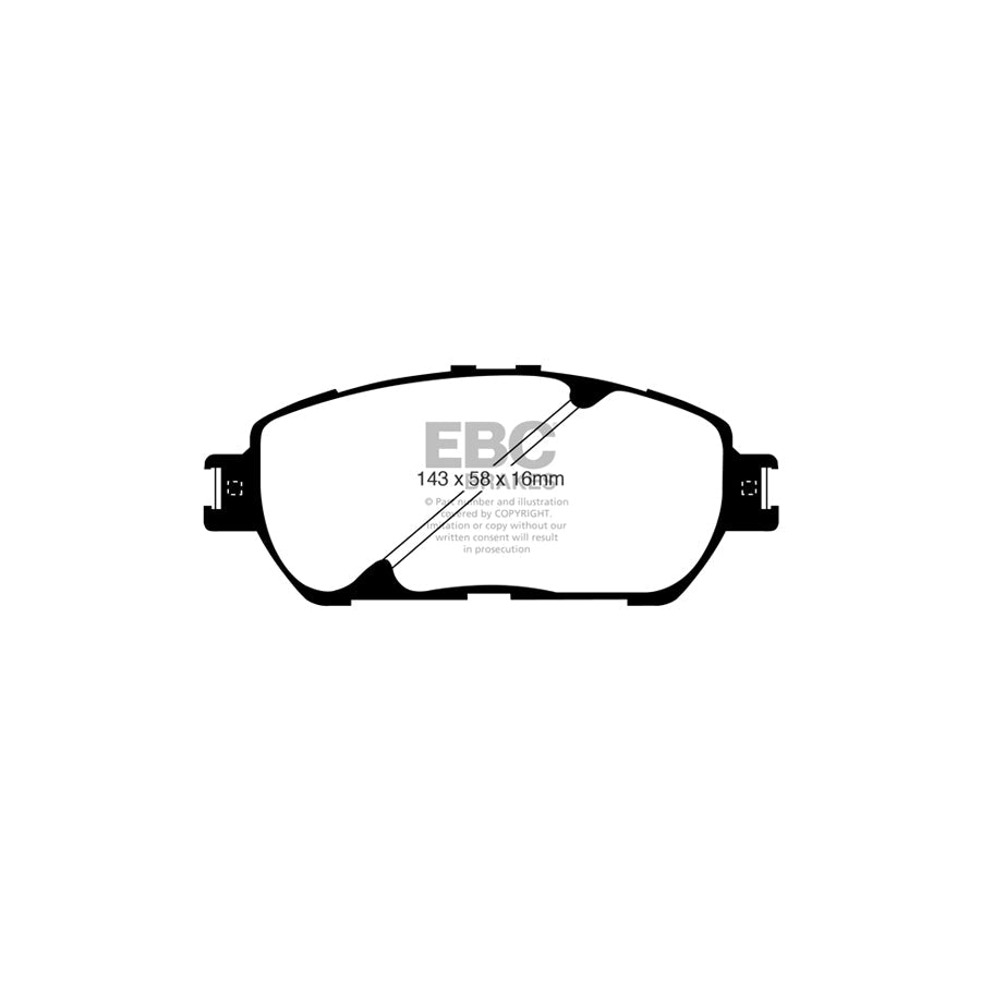 EBC DP1674 Toyota Ultimax Front Brake Pads - Sumitomo Caliper (Inc. Alphard, Estima, Lucida, Windom) 2 | ML Performance UK Car Parts