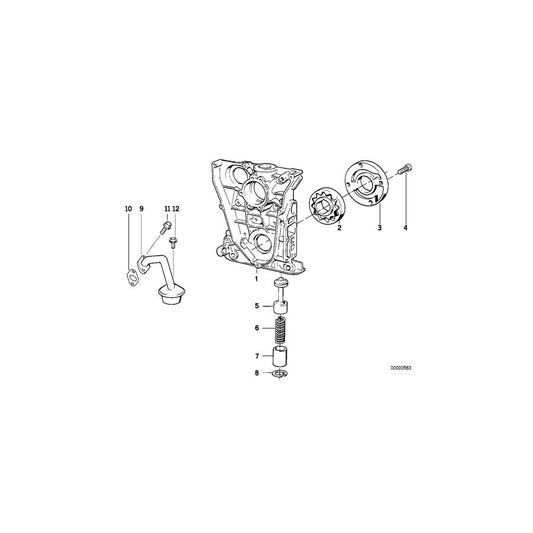 Genuine BMW 11141739525 E46 E34 E36 End Cover With Oil Pump (Inc. 316Ci, Z3 1.9 & Z3 1.8)