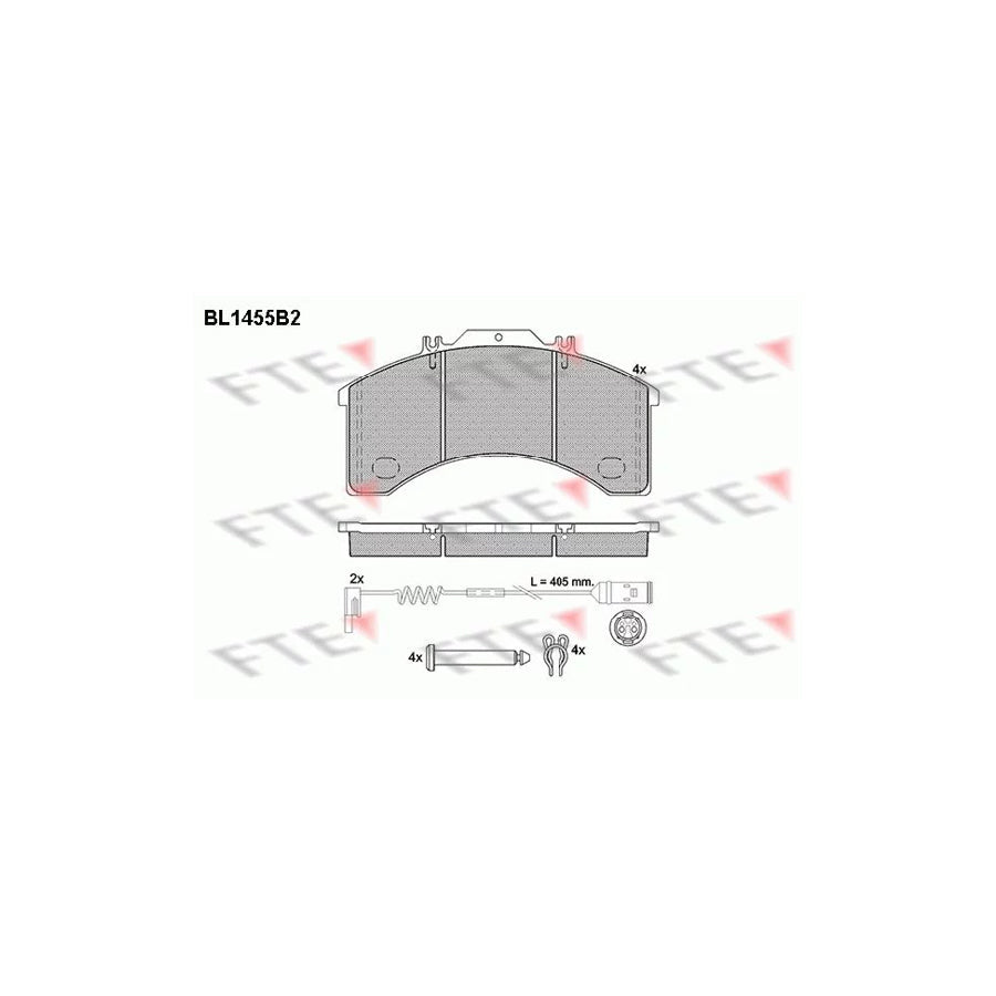 FTE Bl1455B2 Brake Pad Set
