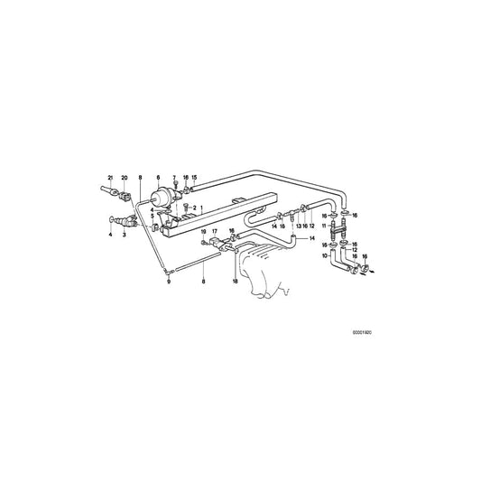 Genuine BMW 13531274729 E31 Clamp (Inc. 328i, M5 & 745i)
