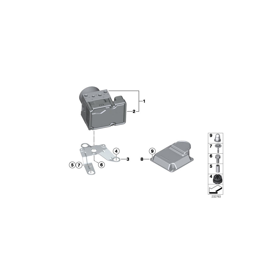 Genuine BMW 34506795782 F25 F26 Bracket Hydro Unit (Inc. X3 28i, X3 20i & X3 18d)
