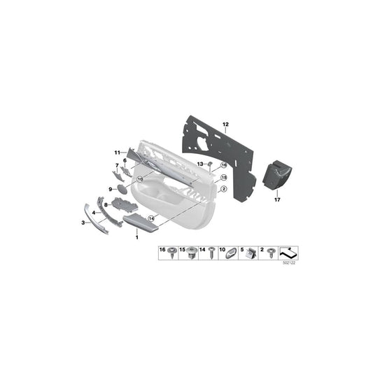 Genuine BMW 51418093317 Armrest Merino Leather, Left BLACK (Inc. X3 M & X4 M)