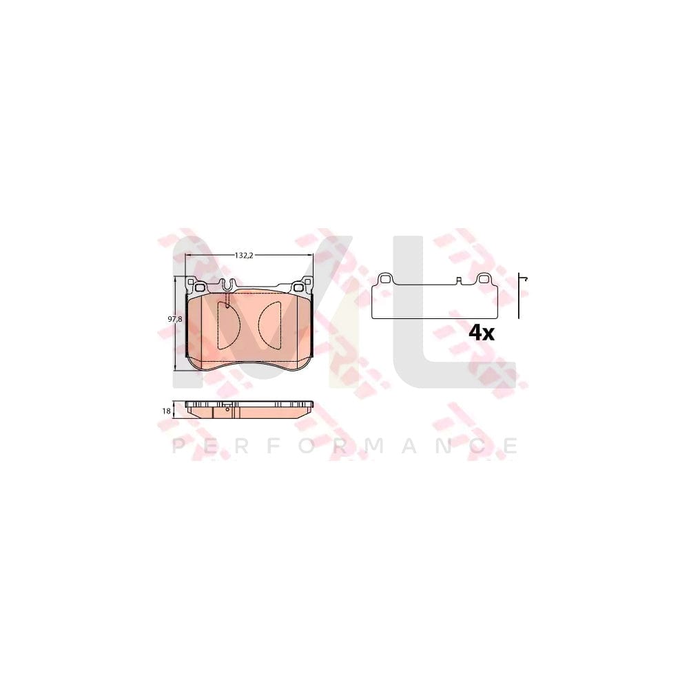 TRW Gdb2144 Brake Pad Set Suitable For Mercedes-Benz S-Class Prepared For Wear Indicator, With Accessories