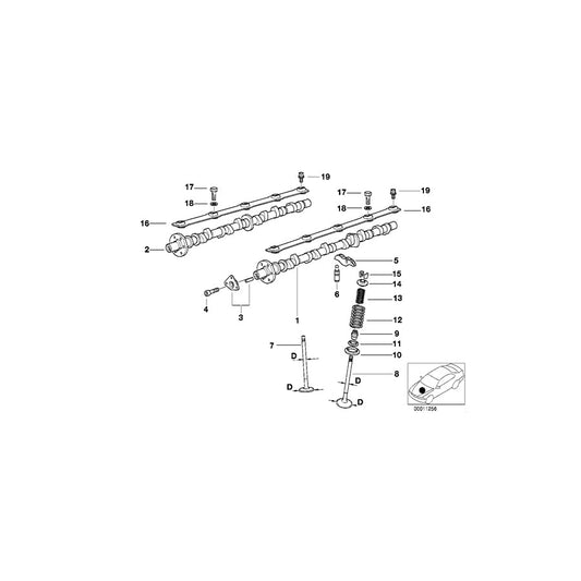 Genuine BMW 11341432484 E38 E31 Conical Valve Spring (Inc. 850Ci, L7 & 750iLS)