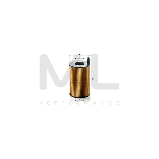 MANN-FILTER HU 8005 z Oil Filter with seal, Filter Insert