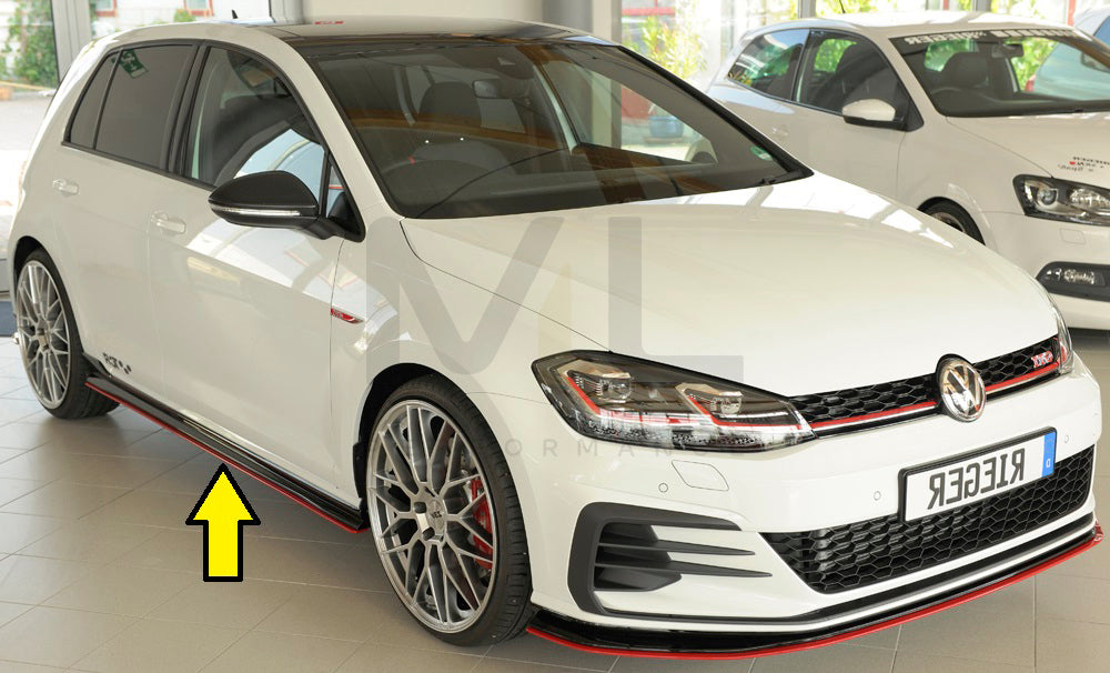 Rieger 00059517 VW Mk7 Golf GTI-TCR Side Skirt Splitter 8 | ML Performance UK Car Parts