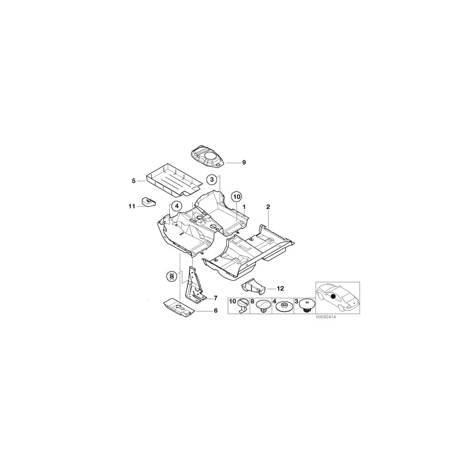 Genuine BMW 51488243578 E46 Right Insert (Inc. 325Ci, 320Ci & M3)