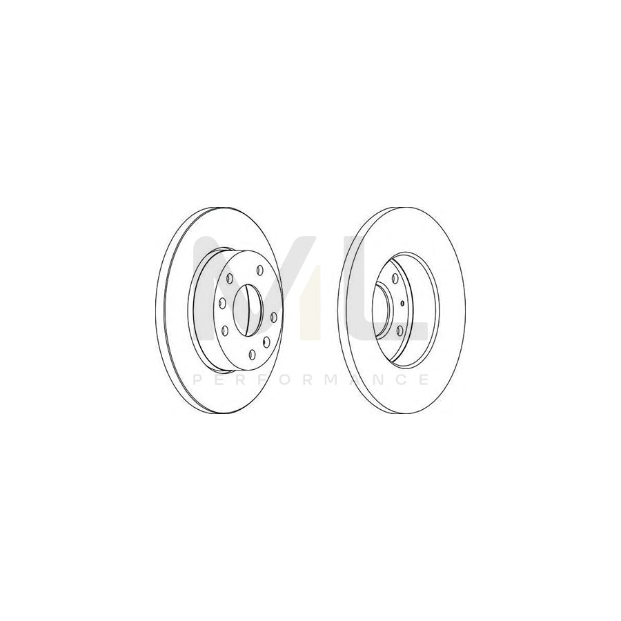 Ferodo DDF1100-1 Brake Disc for Land Rover Freelander Solid, With Bolts/Screws  - Pair