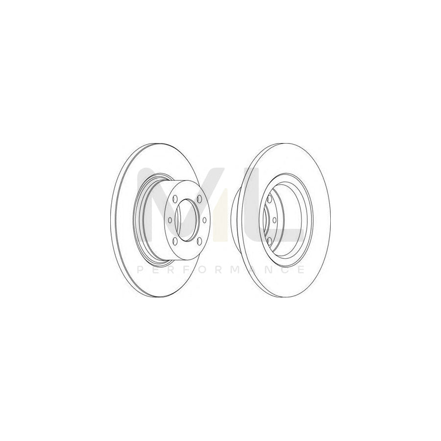 Ferodo DDF035-1 Brake Disc Solid  - Pair