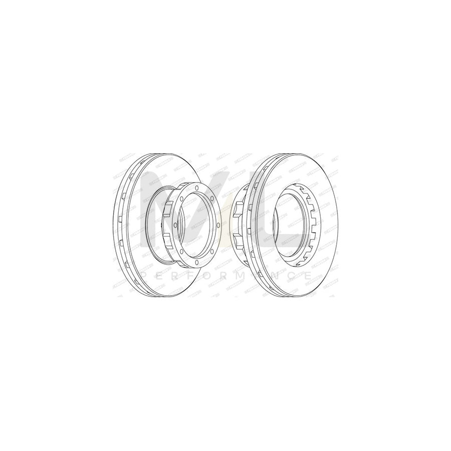 Ferodo Premier FCR260A Brake Disc Vented  - Pair
