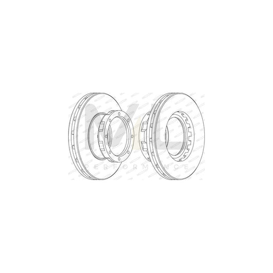 Ferodo Premier FCR260A Brake Disc Vented  - Pair