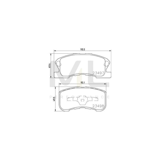 Hella 8DB 355 017-111 Brake Pad Set With Acoustic Wear Warning | ML Performance Car Parts