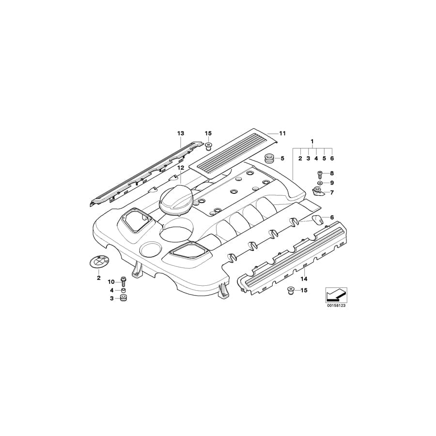 Genuine BMW 11142248501 E38 E65 Rubber Grommet (Inc. 740d)