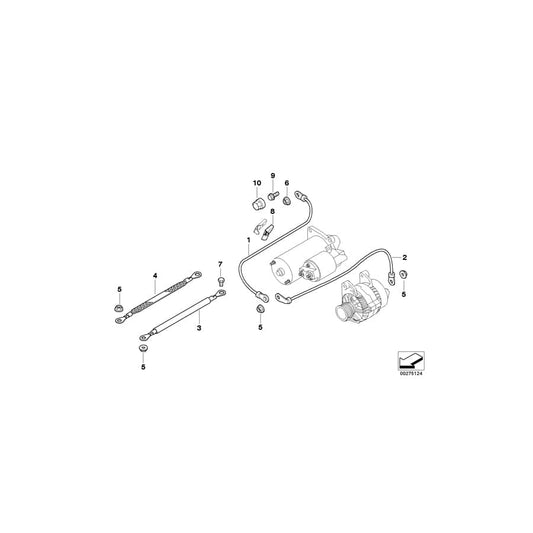 Genuine BMW 12427840580 E93 E90 Ground Cable (Inc. M3)
