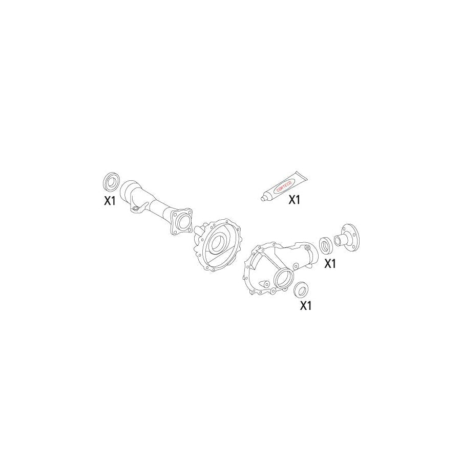 Corteco 19536187 Gasket Set, Differential for Toyota Land Cruiser Prado 120 (J120)